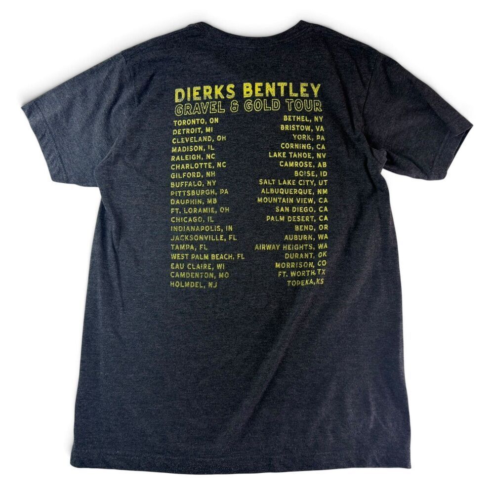 dierks bentley official 2023 gravel & gold tour tee country music band merch m - Picture 3 of 6